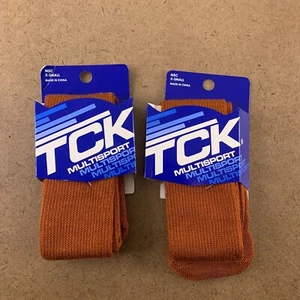 TCK Size XS MSC Texas Orange Multisport Athletic Tube Socks 2 Pairs NWT - Picture 1 of 6