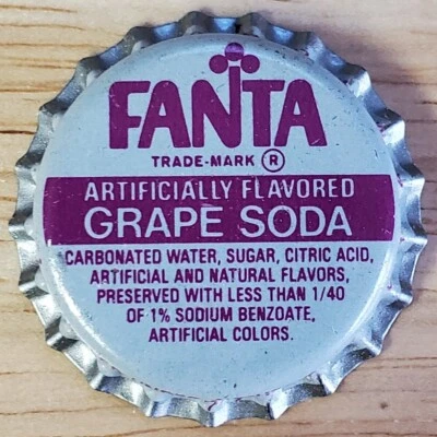 Vintage FANTA GRAPE SODA bottle cap; 1970s; Unused; NOS; (ATLANTA, GEORGIA) - Image 1 of 4