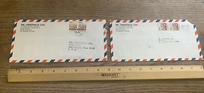 Lote de 2 sobres vintage de estampillas de Taiwán China 1984 historia postal Foto 1 de 4