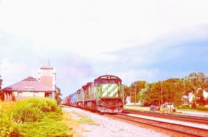 ORIGINAL KODACHROME SLIDE BURLINGTON NORTHERN C30-7 #5514 LENEXA, KS 7/3/97 - Picture 1 of 1
