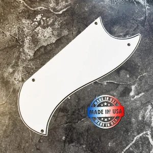 3 ply White Wide Bevel Half Face Pickguard for 1970's Gibson SG Custom 3 Pickup - Picture 1 of 7