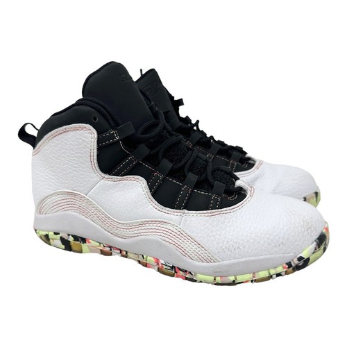 Air Jordan 10 GS Ember Glow BV1843176 bianco appena volt nero ember glow taglia 3Y