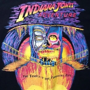 Vintage Indiana Jones Adventure Temple Of The Forbidden Eye T-Shirt - Picture 1 of 8