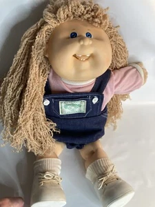 1989 Cabbage Patch Kids Doll Wheat Hair-Crimp Hair Blue Eyes Designer Line HM 19 - Picture 1 of 4