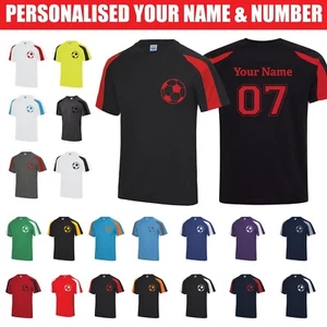 Personalised Custom T-Shirt Your Name Number Football Sports Running JC003 - Picture 1 of 24