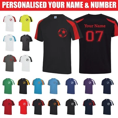 Personalised Custom T-Shirt Your Name Number Football Sports Running JC003 - Image 1 of 4
