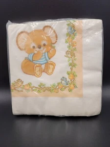 Vintage Gibson Papier Mittagessen Servietten Koala Bär Bluebird Robin Shower Geburtstag 7 Zoll  - Bild 1 von 8