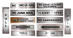 Door Signs 17x4 Easy Peel & Stick to UPVC - Wood etc Waterproof Long lasting (p4 - Picture 1 of 22