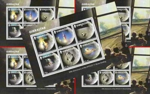 👉 GIBRALTAR 2019 MOON LANDING S/S MNH SPACE, APOLLO 💲 WHOLESALE 💲 - Picture 1 of 1
