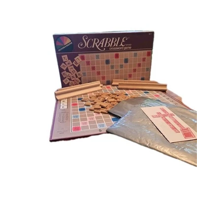 Scrabble Vintage Word Board Game Selchow & Righter #17 1982 Complete 100 Tiles - Image 1 of 4