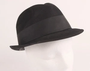 Royal Stetson Fedora- 7 1/4-Black Hat Cap Vintage Read - Picture 1 of 14