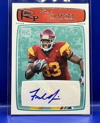 2008 Topps Progression Fred Davis #205 San Francisco 49ers ROOKIE AUTO #/999 RC - Image 1 of 2