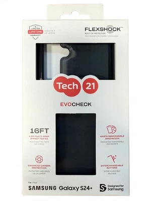 Tech21 Evo check Series Case For Samsung Galaxy S24+ (Plus) BLACK - Image 1 of 2