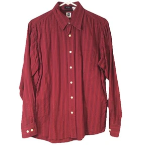 Gap relaxed men’s medium long sleeve red striped 080515 - Picture 1 of 3