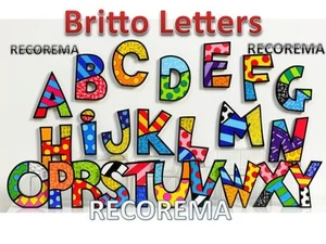 ROMERO BRITTO LETTER EACH  ALPHABET  ** NEW ** GIFT BOXED ** - Picture 1 of 27