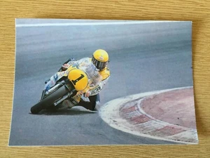 RARE French Issue 500cc GP Motorcycle Racing Postcard of Kenny Roberts Yamaha - Picture 1 of 2
