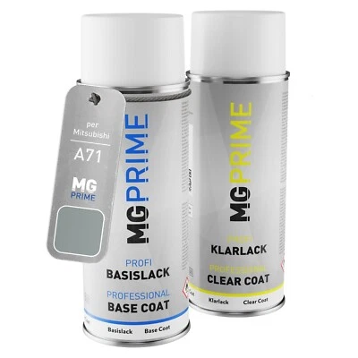 MG PRIME Kit di Vernice bomboletta spray per Mitsubishi A71 Hamilton Silver Metallic