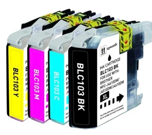 4 PK Print Ink Set fits Brother LC101 LC103 MFC-J450DW MFC-J470DW MFC-J650DW - Picture 1 of 1