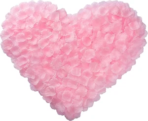 3000 PCS Pink Artificial Silk Rose Petals for Romantic Night, Wedding, Party, An - Picture 1 of 8