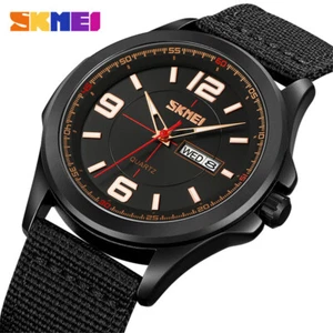 SKMEI Hot Sale Mens Sport Watch Quartz Movement Nylon Strap Boys - Picture 1 of 28