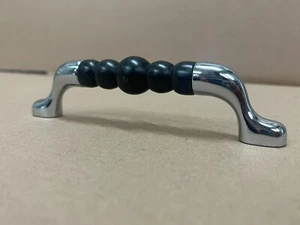 Turnstyle Designs Amalfine D Cabinet Handle Toggles Black/Chrome 128mm Centres - Picture 1 of 8