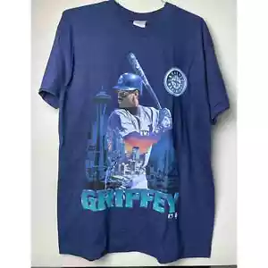 Vintage 1995 Ken Griffey Jr MLB Seattle Mariners T Shirt Size L Deadstock NWOT - Picture 1 of 7