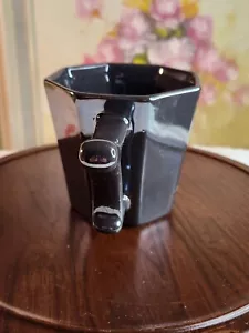 Vtg STARBUCKS 2013 Coffee/ Tea Cup. 6x4, 3.5". Marked, Black Mettalic Looking - Picture 1 of 10