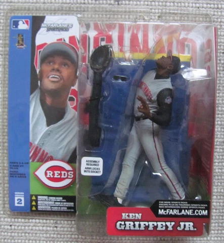 2002 Ken Griffey Jr, Series 2 McFarlane MLB Action Figure Sealed Cincinnati Reds Cover