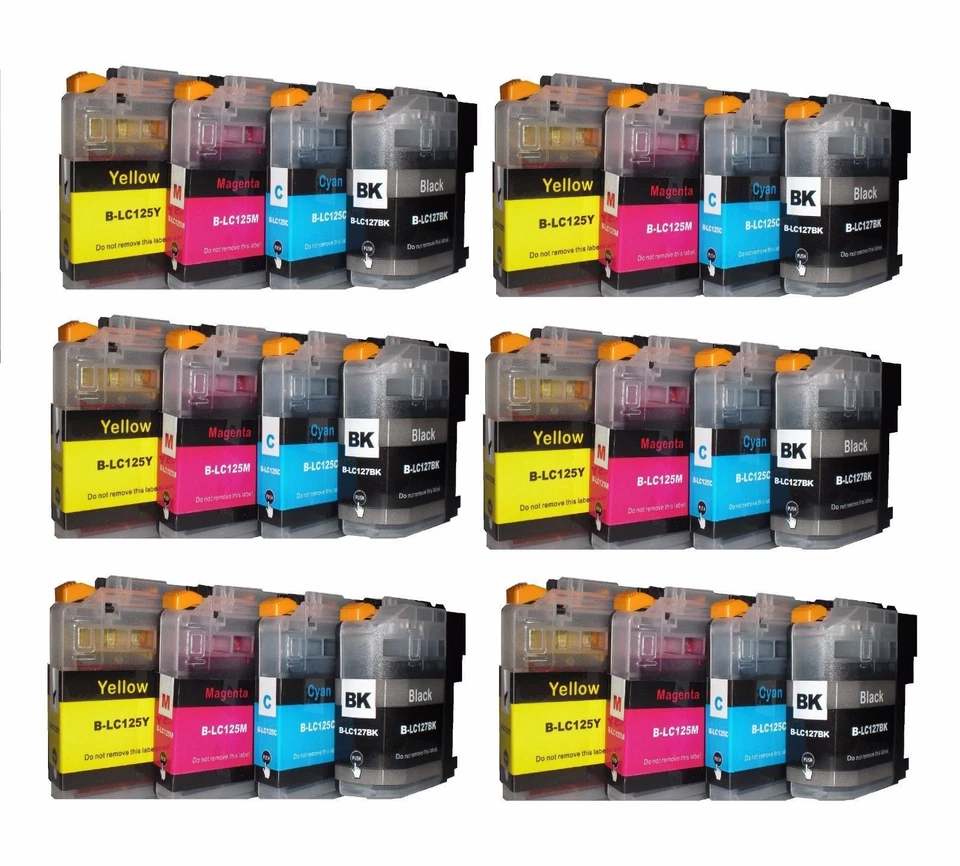24 Tintenpatronen kompatibel mit Brother MFC4510DW MFC6520DW MFC-J4410DW LC123  - Bild 1 von 1