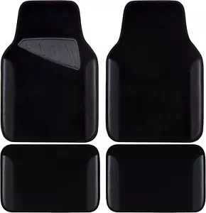 Waterproof Universal Fit Car Floor Mats, Faux Leather Car Carpet Mats, Black Car - Picture 1 of 6