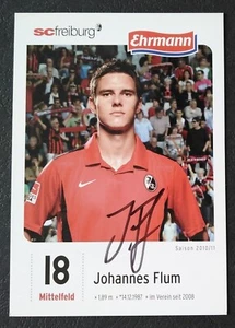 3515 Johannes Flum SC Freiburg 2010/11 Autogrammkarte original signiert - Picture 1 of 1