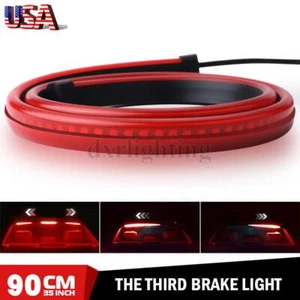 35" LED Car Tail Third 3rd Brake Light Strip Turn Signal Windshield Stop Running - Picture 1 of 8