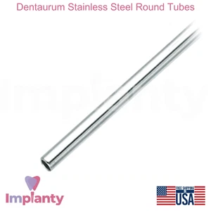 Tubos redondos dentales de acero inoxidable Ø1,20 mm de diámetro 30 cm de longitud herramienta de odontología - Imagen 1 de 3