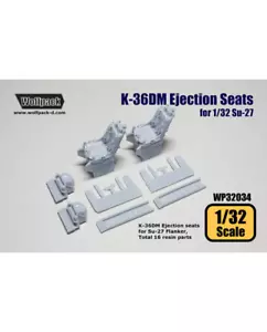 Asientos de eyección Wolfpack de resina escala 1/32 K-36DM para Su-27 - WP32034 - Imagen 1 de 3