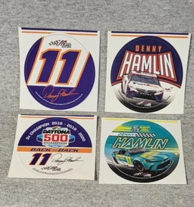 4 DENNY HAMLIN - NASCAR AUFKLEBER * NEU * 3 Zoll RUND - Bild 1 von 2