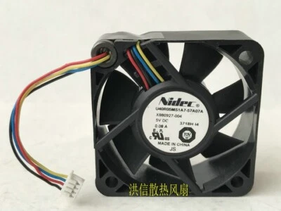 Nidec Fan U40R05MS1A7-57A07A X880927-004 DC 5V 0.08A 40*40*15MM - Image 1 of 4