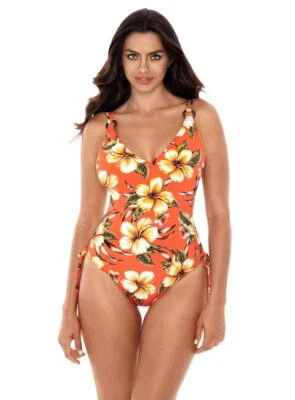 Trajes de baño ajustados para mujer Kahului cambio de forma escote en V copa suave uno Foto 1 de 4