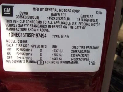 00 01 02 03 04 05 06 TAHOE UPPER CONTROL ARM FRONT 443706 - Image 1 of 4