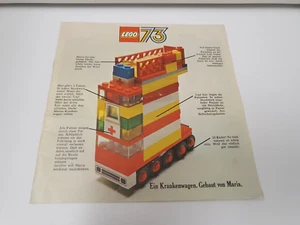 lego system leaflet 60's 70's old vintage 60s 1:87 rare classic 70s - Picture 1 of 6