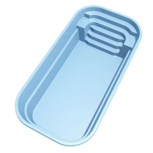 GFK Schwimmbecken Swimmingpool oval 4,00x10,00x1,65m Komplettset Fertigbecken - Bild 1 von 5