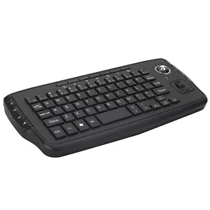 Wireless Mini Keyboard 2.4GHz Remote Control W/Trackball Mouse Scroll Wheel O8H9 - Picture 1 of 12