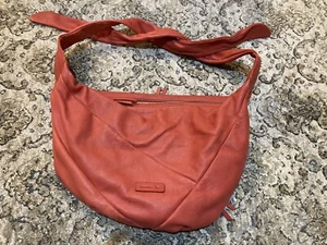 Christopher Kon Pink Leather Women Double Pocket Front Hobo Shoulder Handbag - Picture 1 of 3