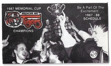 RARE 1987-88 Medicine Hat Tigers WHL Hockey Schedule !!! Beef n' Burgundy