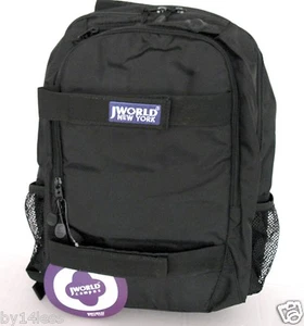 J World Rayton Backpack School Campus Travel Carry On Bag Luggage Black - Picture 1 of 7