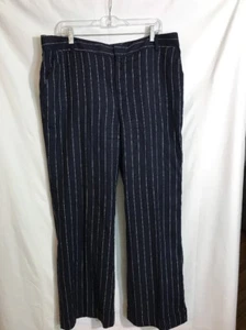 AMERICAN LIVING Womens Navy White pinstripe pants, 16 #R - Picture 1 of 5