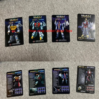 FansToys FT-04 ft05 Grinder FT07 FT08 Dinosaur Accessories Card only CARD 4pcs - Image 1 of 4