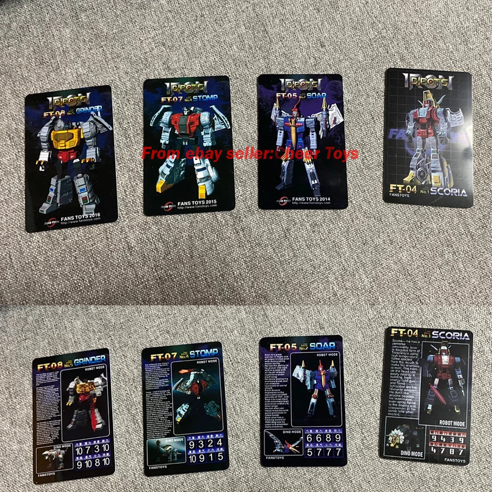 FansToys FT-04 ft05 Grinder FT07 FT08 Dinosaur Accessories Card only CARD 4pcs - Image 1 of 4