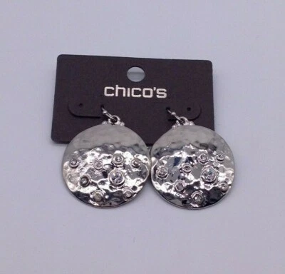 CHICO'S 银绳带水晶全新无标签 — 第 1/3 张图片