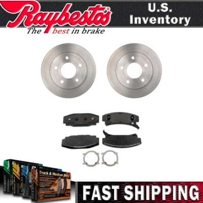 Rear Brake Rotors Metallic Brake Pads & Hardware For 1986-1991 Cadillac Seville - Image 1 of 4