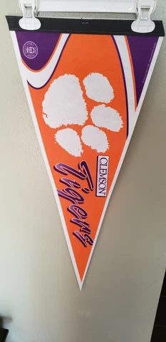 CLEMSON TIGERS NCAA FELT PENNANT WITH HOLDER 8/28/21 Cover
